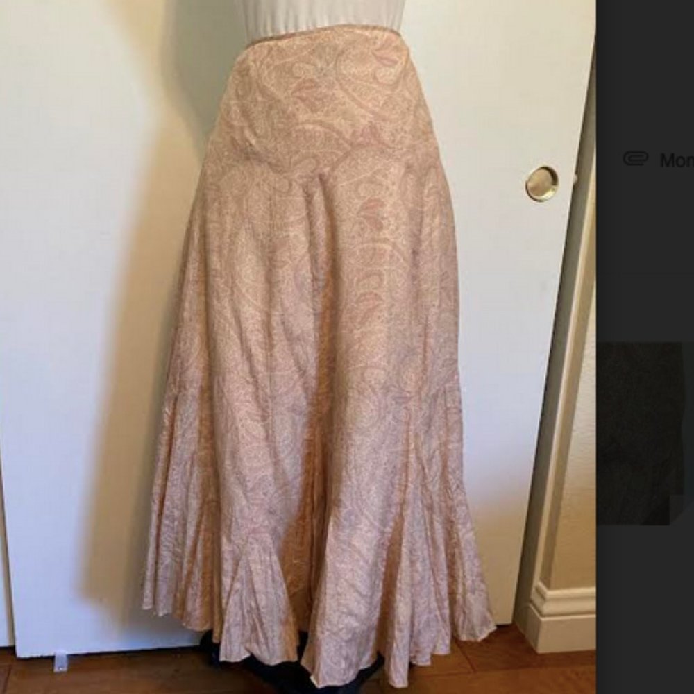 Ralph Lauren silk cotton trumpet skirt sz 12